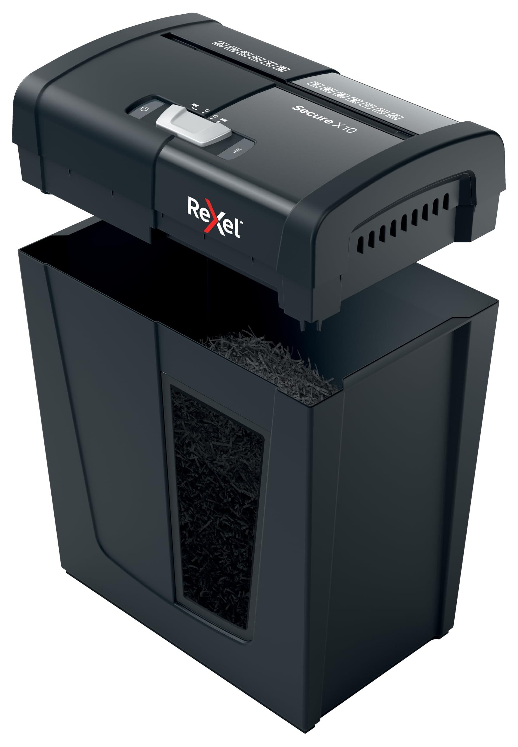 rexel-secure-x10-destructeur-coupe-crois-e-p4-10-feuilles-18l image 2