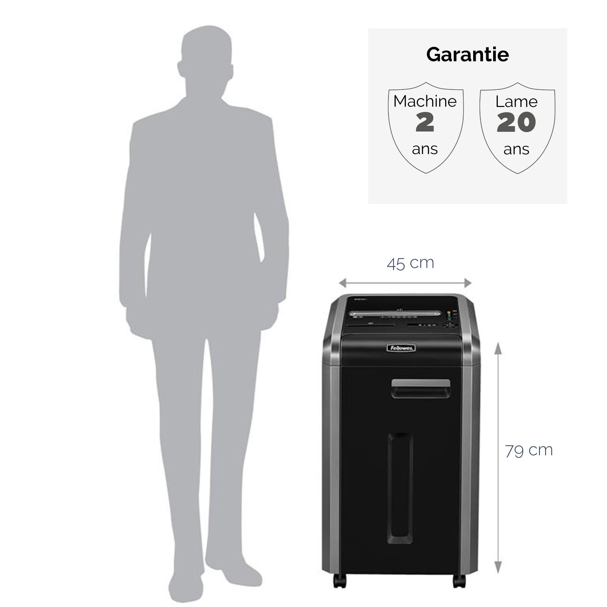 fellowes-powershred-225ci-destructeur-bureau-coupe-crois-e-20-feuilles-p-4-noir- image 6