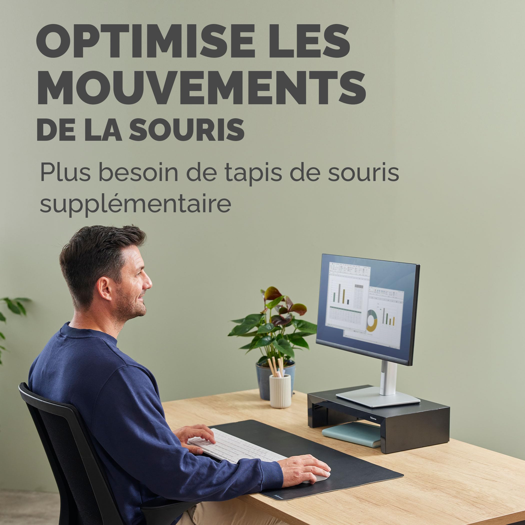 fellowes-everyday-tapis-de-bureau-80-x-40-cm-sous-main-double-face-noir-gris-en- image 3