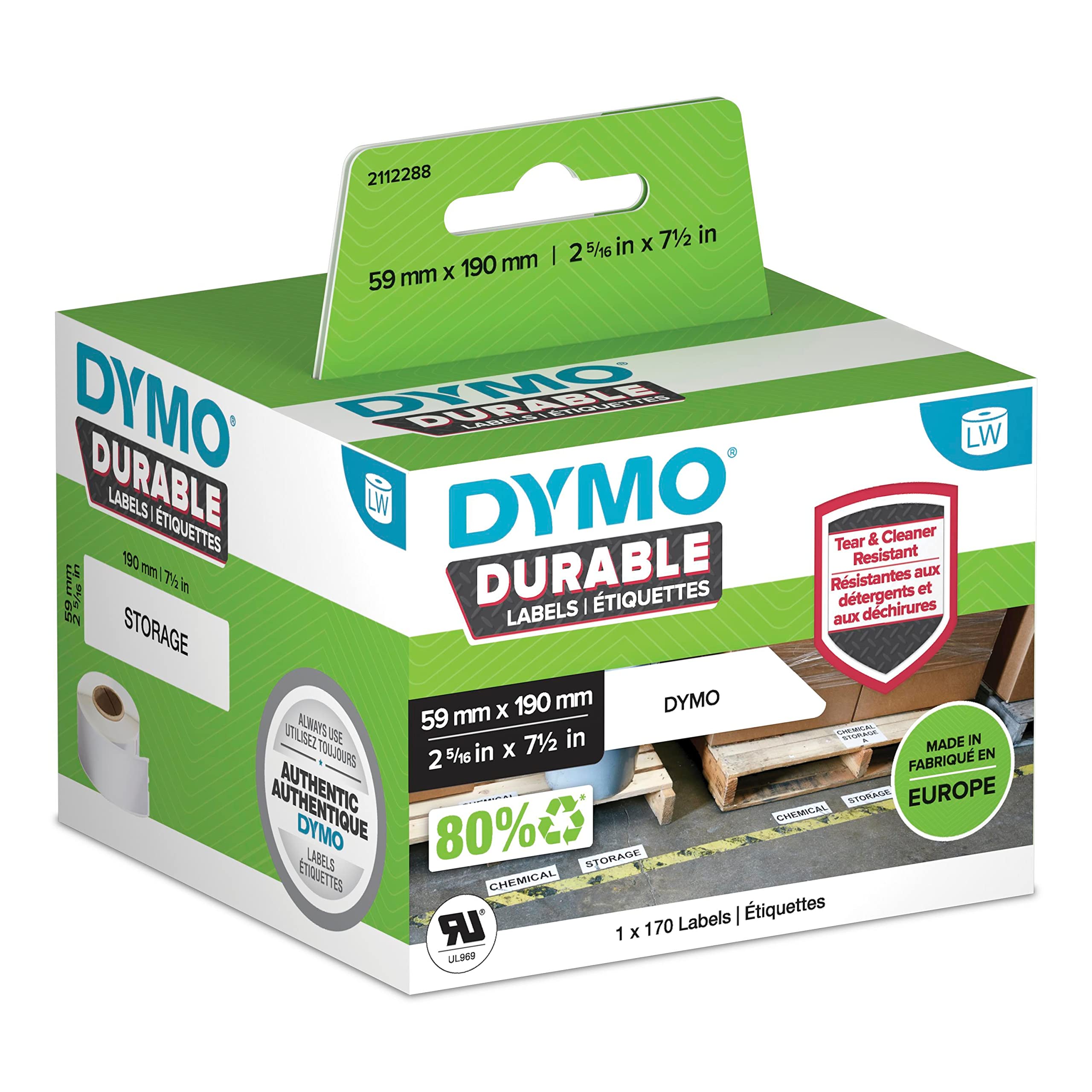 dymo-labelwriter-lot-900-tiquettes-industrielles-plastique-blanc-19x64-mm image 8