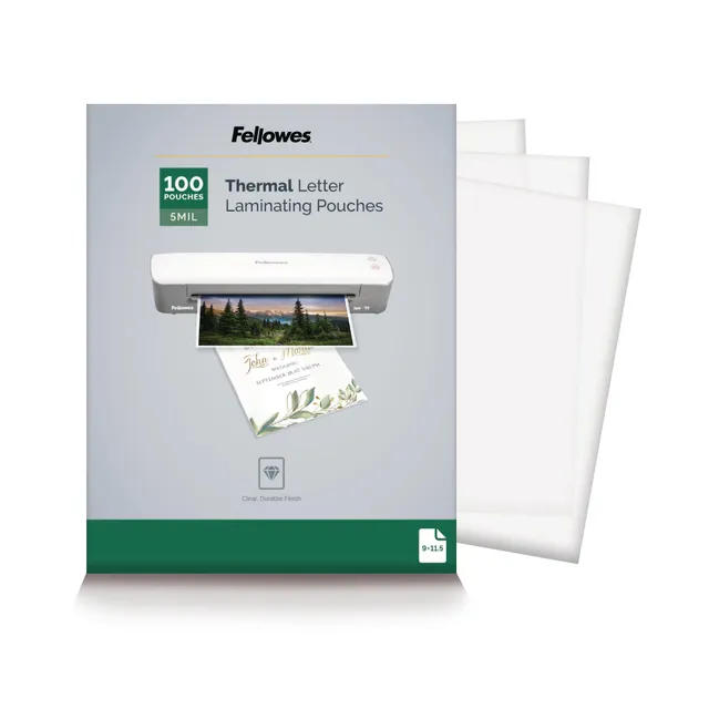 fellowes-5743501-pochettes-plastifier-letter-brillantes-127-microns-lot-de-100 image 1