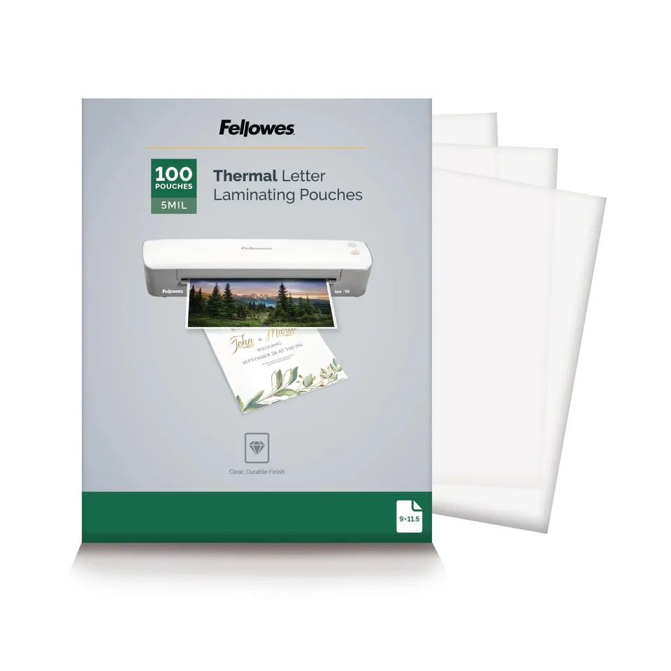 fellowes-5743501-pochettes-plastifier-letter-brillantes-127-microns-lot-de-100 image 1