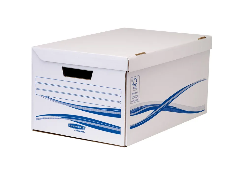 fellowes-bankers-box-basic-lot-de-10-conteneurs-flip-top-blanc-bleu image 1