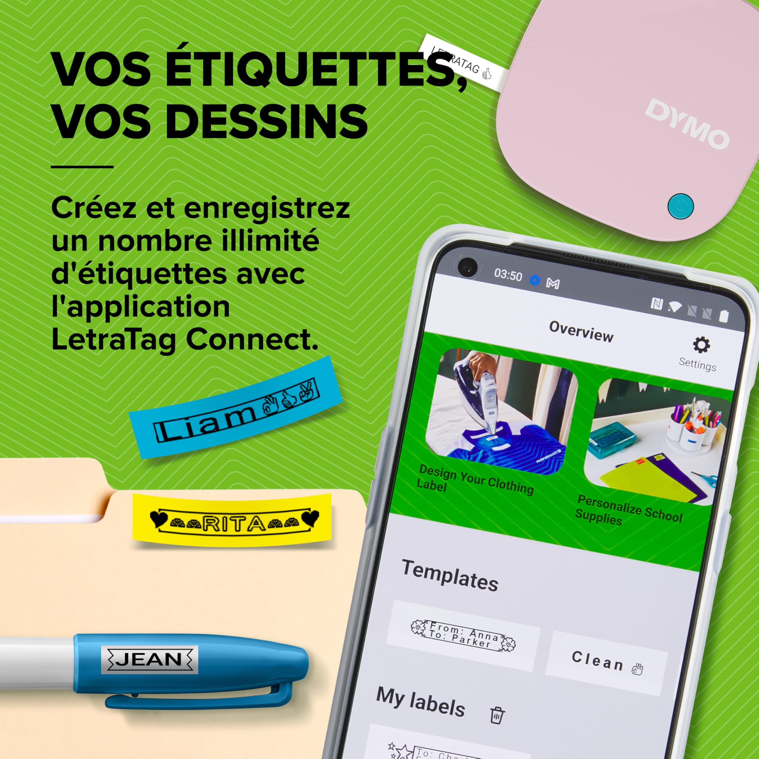 dymo-letratag-200b-tiqueteuse-bluetooth-rose-3-rubans-12-mm image 3