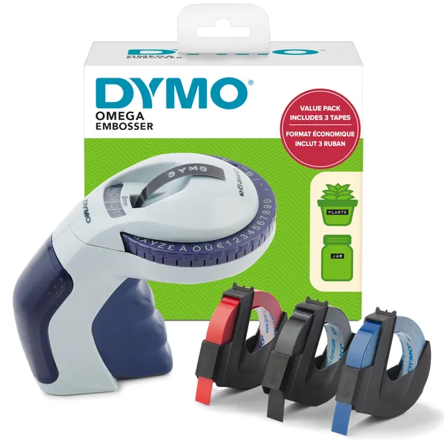 dymo-omega-tiqueteuse-molette-9-mm-3-rubans image 1