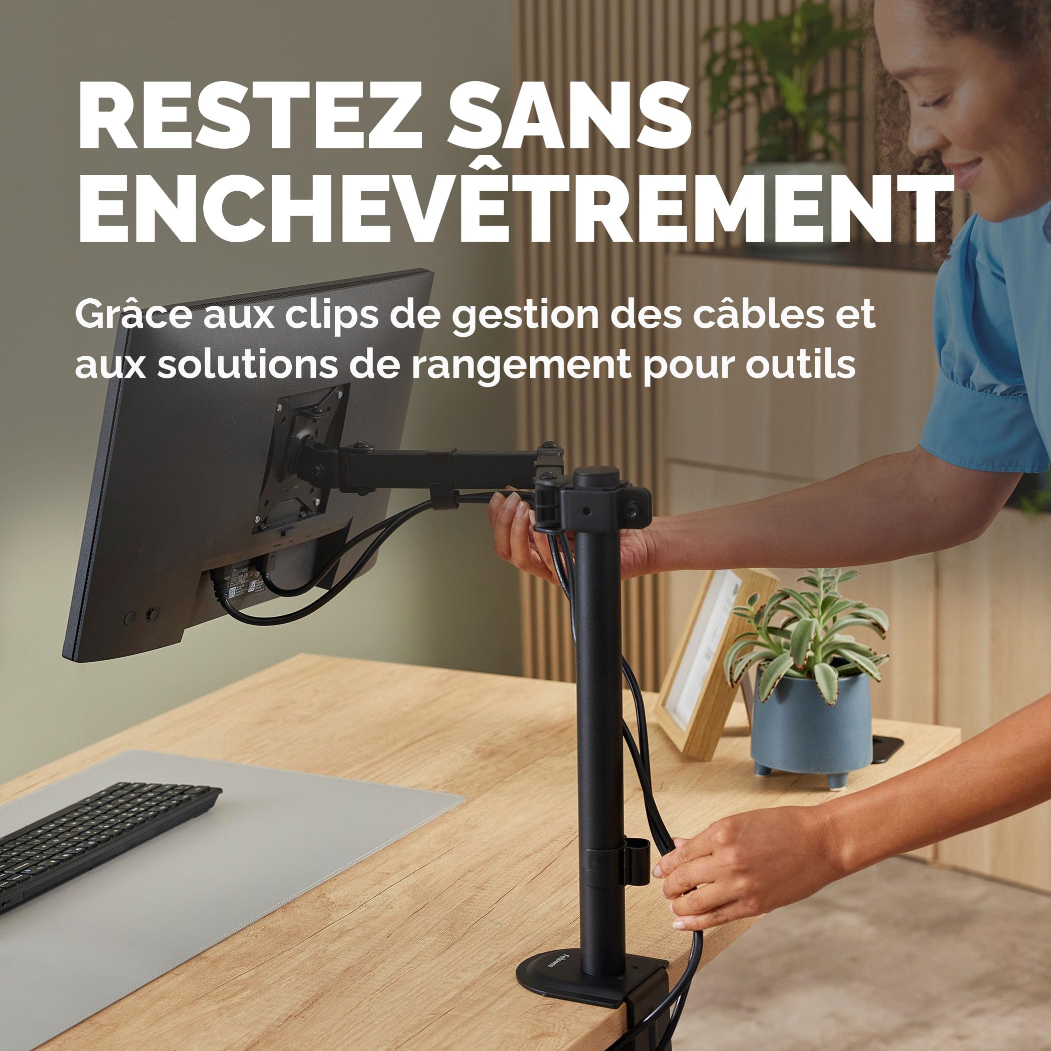 fellowes-everyday-bras-cran-simple-jusqu-32-9-kg-vesa-75-100-pince-illet image 7