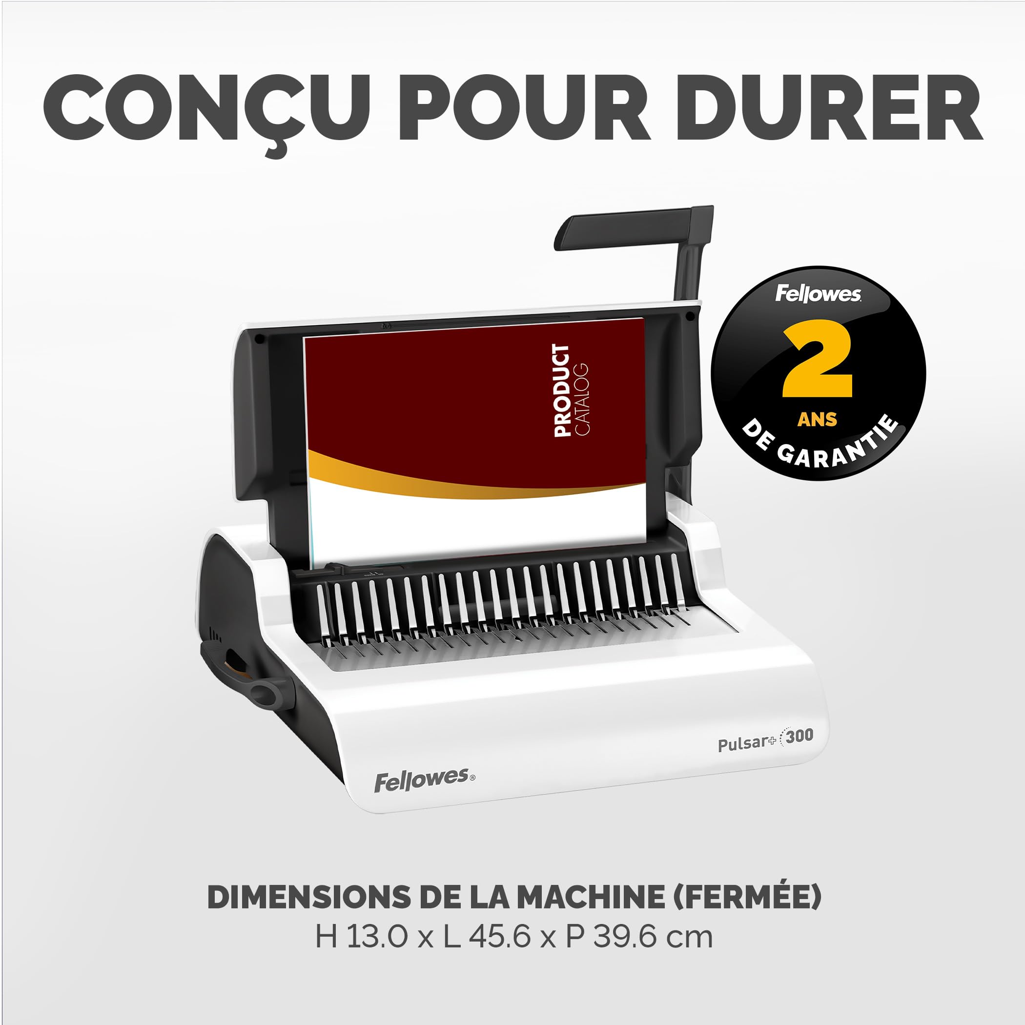fellowes-pulsar-relieuse-manuelle-anneaux-plastique-20-300-feuilles-tiroir image 7
