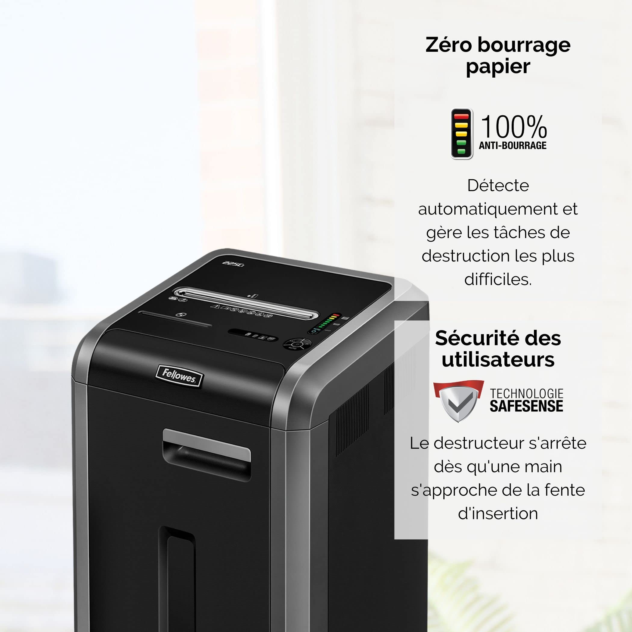 fellowes-powershred-225ci-destructeur-bureau-coupe-crois-e-20-feuilles-p-4-noir- image 5