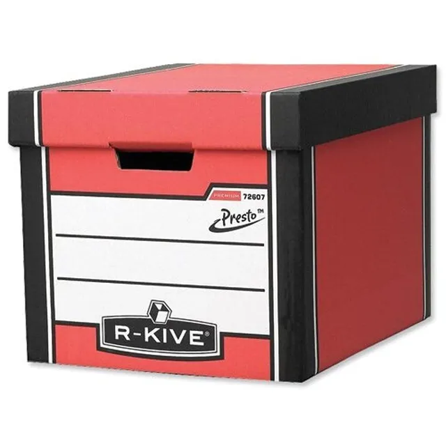 fellowes-r-kive-presto-bo-te-de-rangement-rouge-blanc-pour-documents-a4 image 1