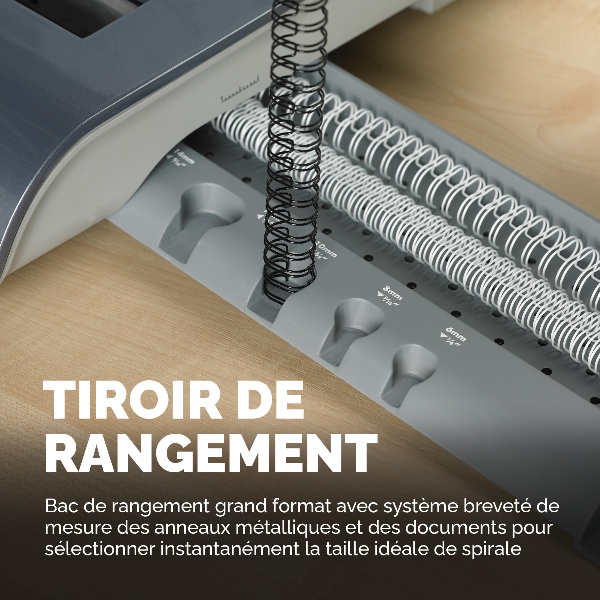 fellowes-quasar-machine-relier-anneaux-m-talliques-130-feuilles-argent image 4