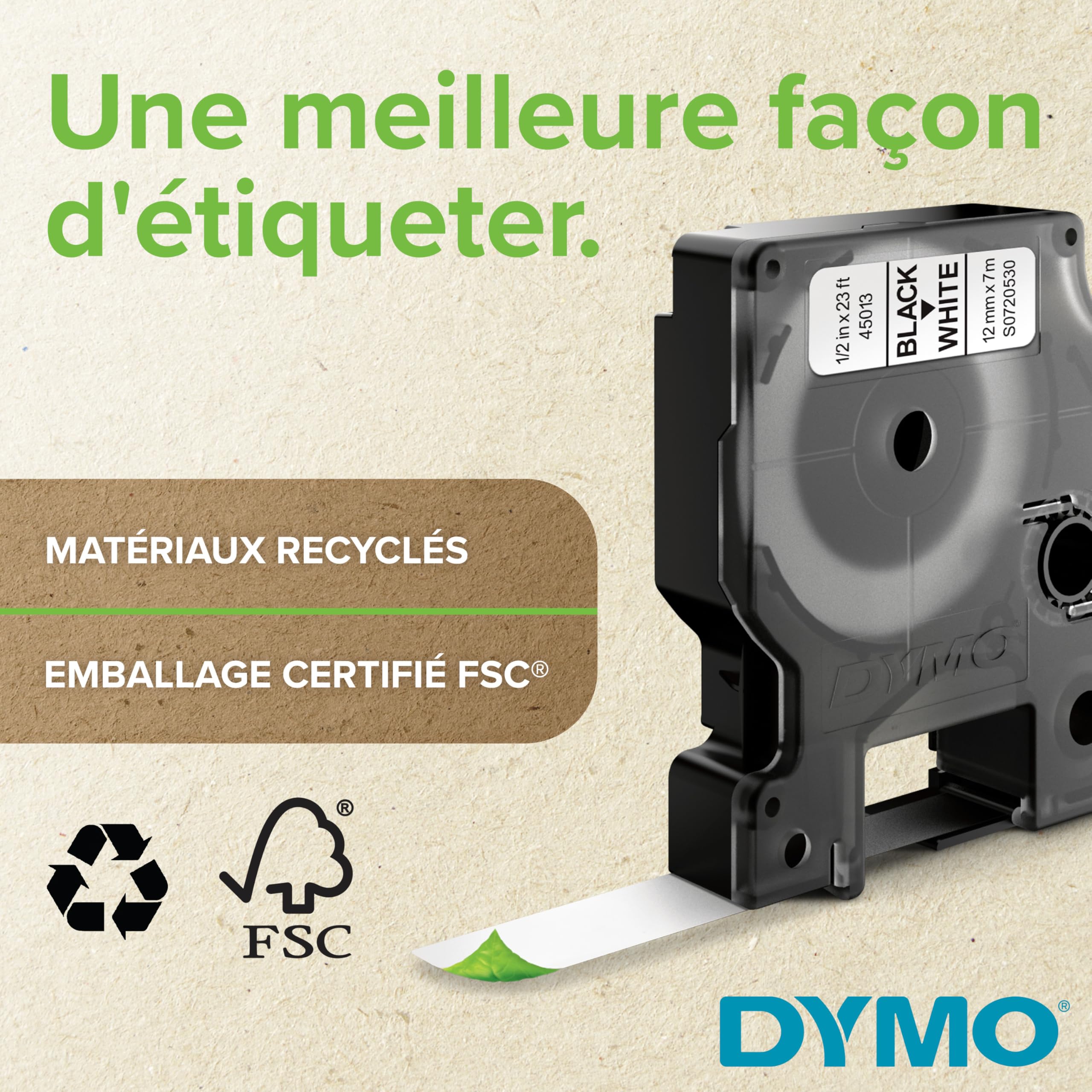 dymo-d1-tiquettes-autocollantes-ruban-polyester-12mm-compatibles-labelmanager image 2