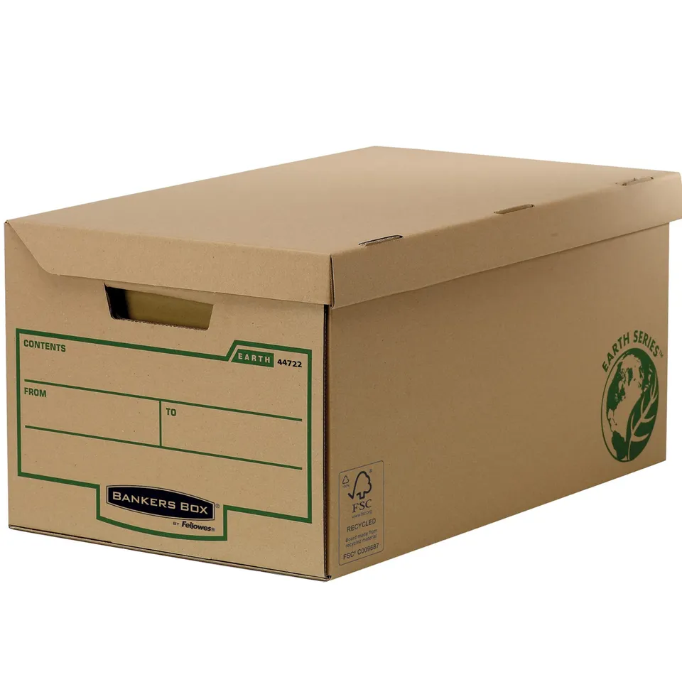 fellowes-bankers-box-earth-series-flip-top-cube-conteneur-32-5x26x37-5cm-marron- image 1