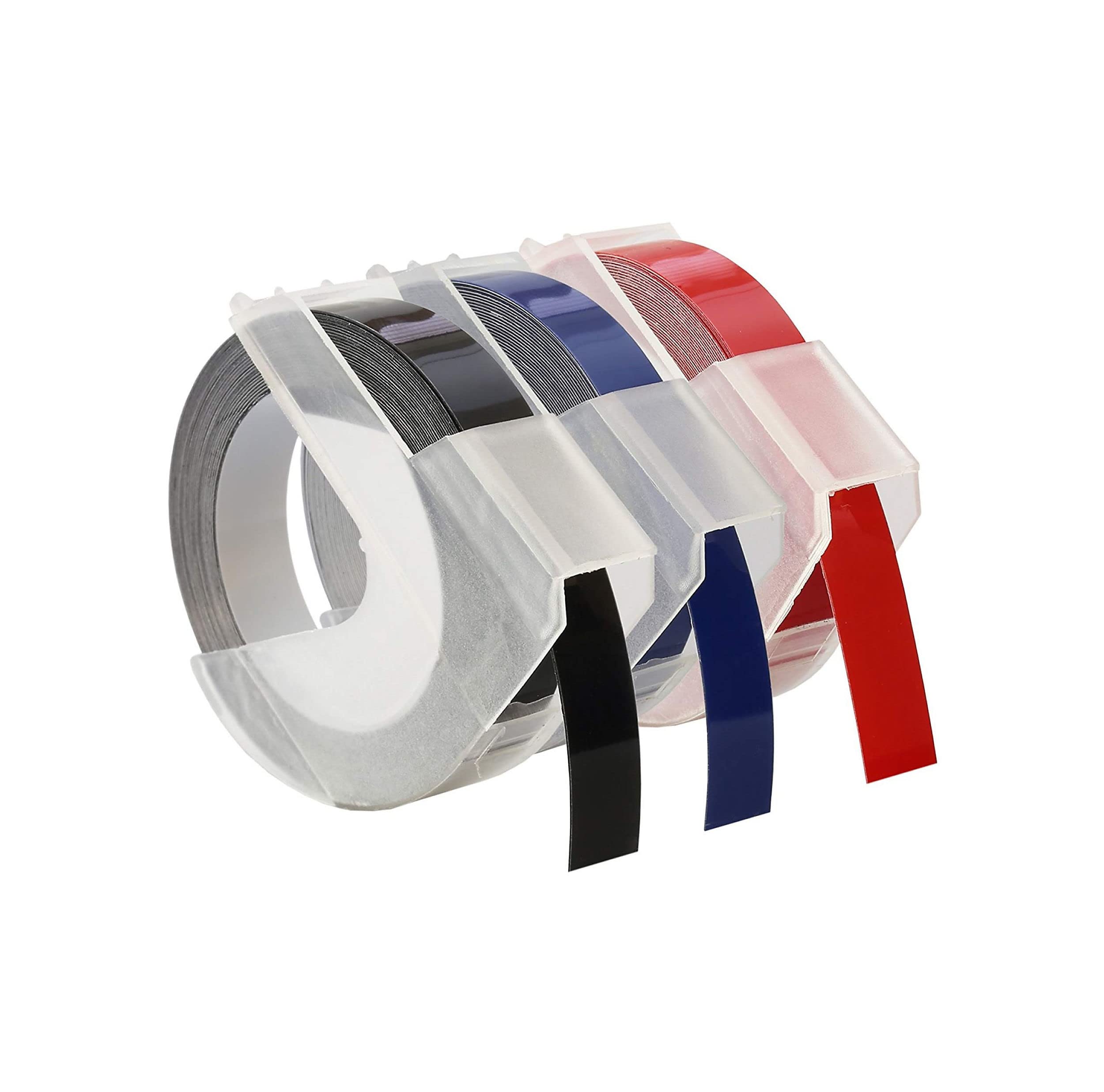 dymo-rubans-3d-9-mm-x-3-m-brillant-lot-de-3-noir-bleu-rouge image 4