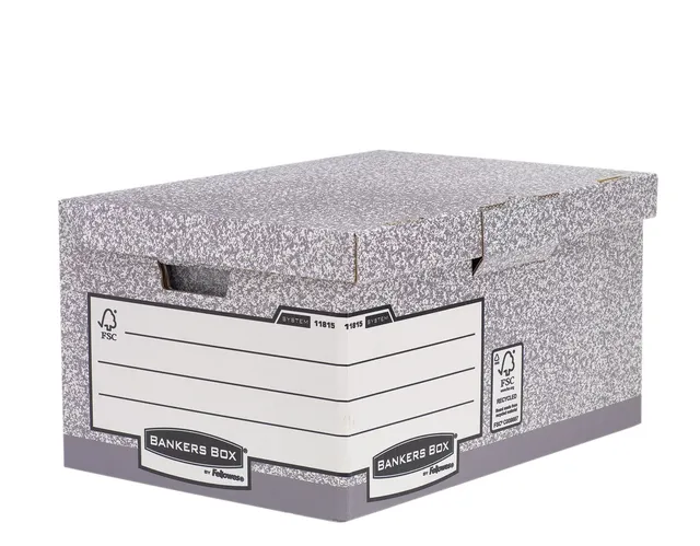 fellowes-bankers-box-system-1181501-caisse-archives-flip-top-maxi-lot-de-10-gris image 1