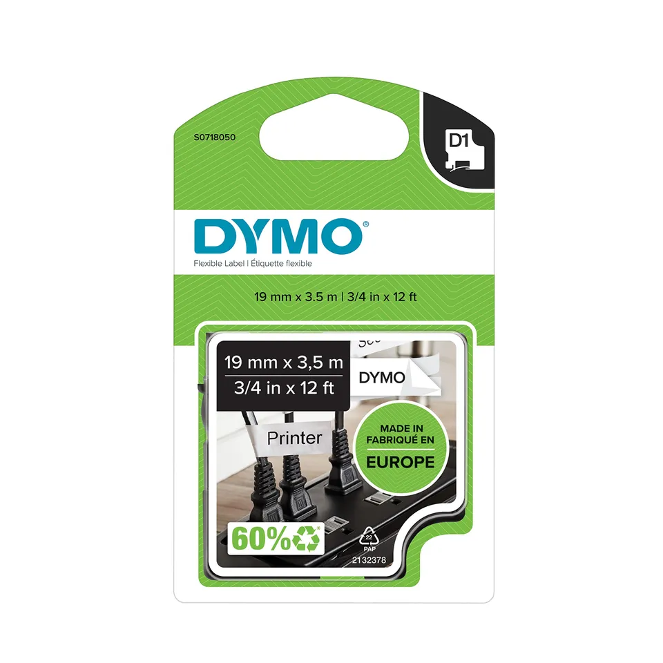 dymo-d1-19-mm-x-3-5-m-noir-sur-blanc-rouleau-etiquettes-authentiques-labelmanage image 1