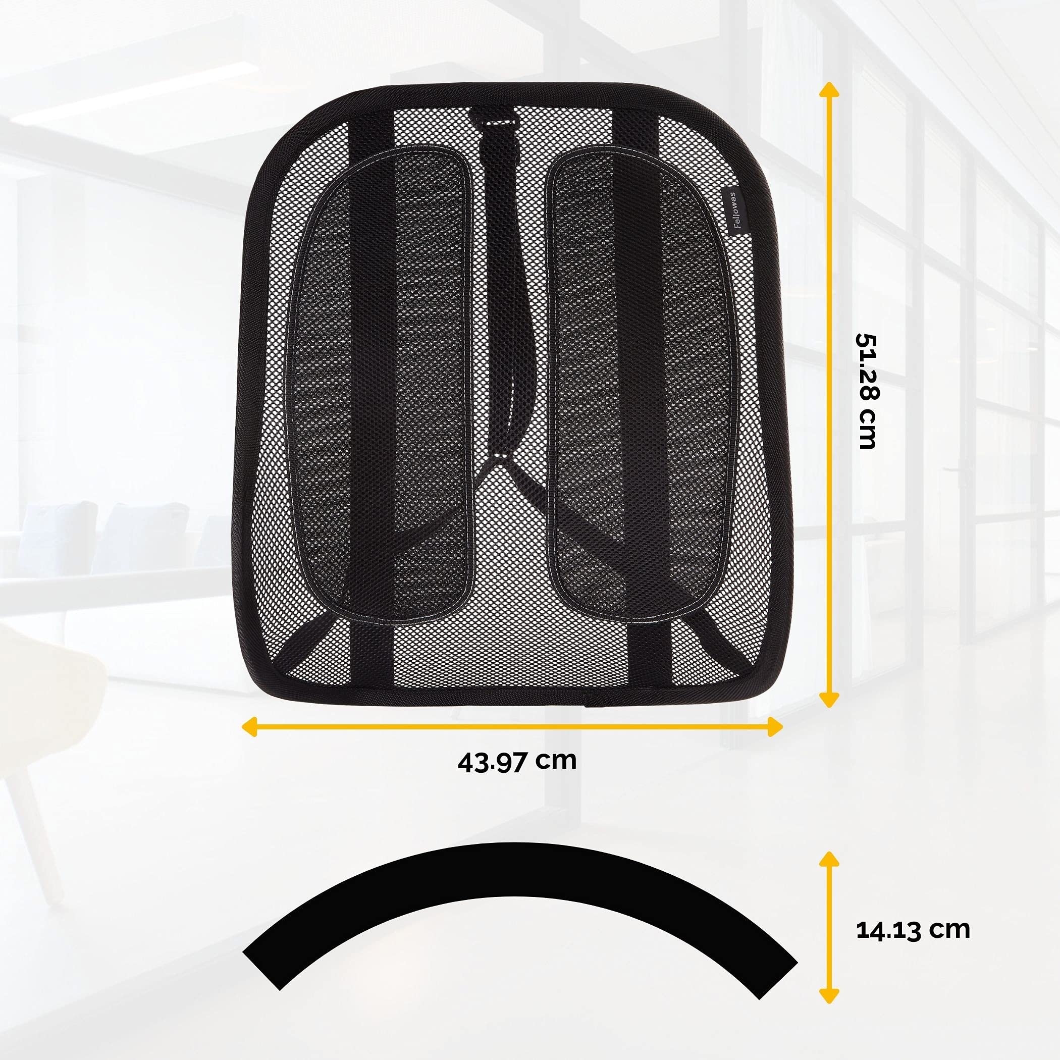 fellowes-office-suites-support-dorsal-maille-noir-soutien-lombaire image 3