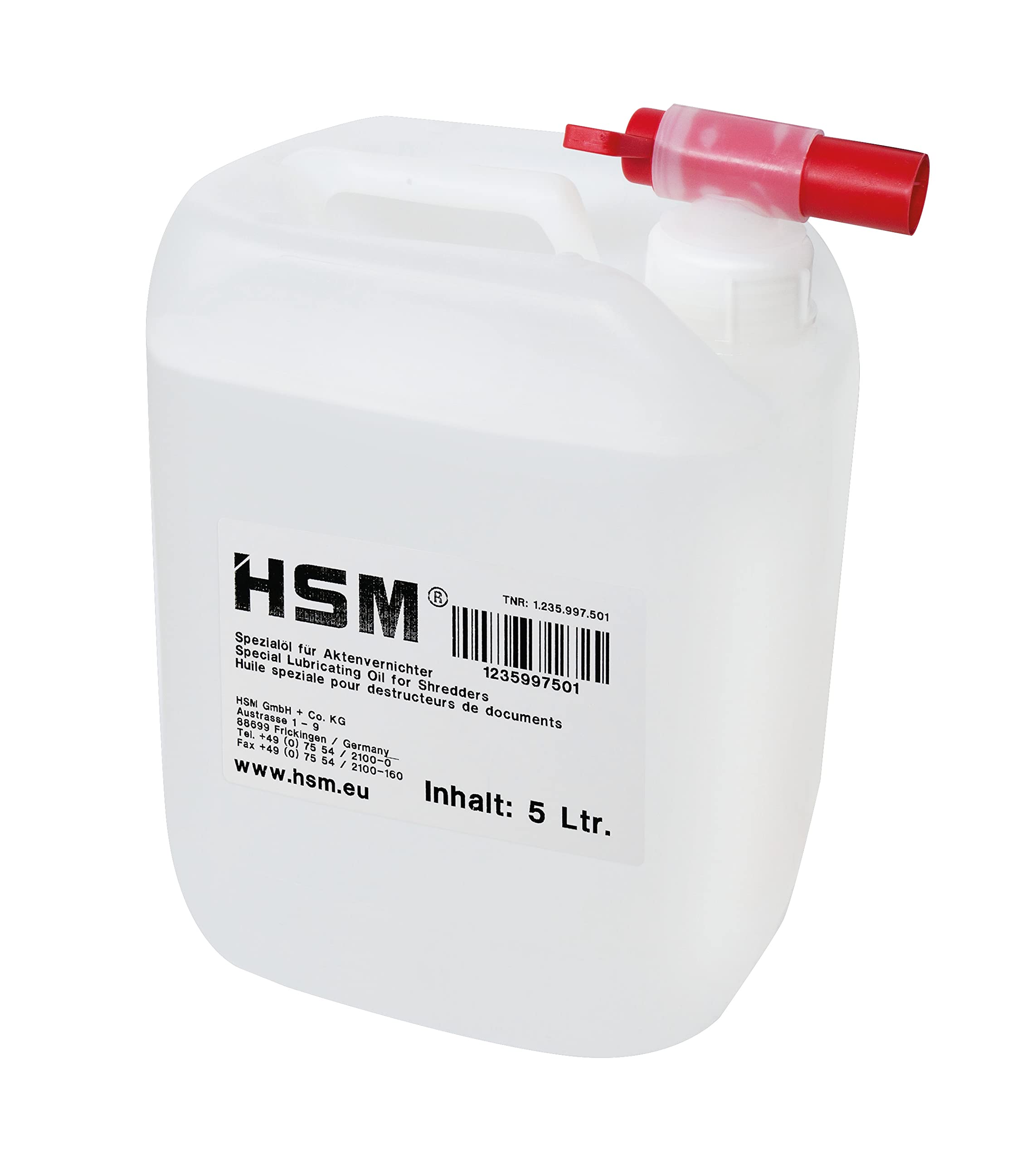 hsm-huile-de-lubrification-5-l-pour-destructeur-de-documents-securio image 1