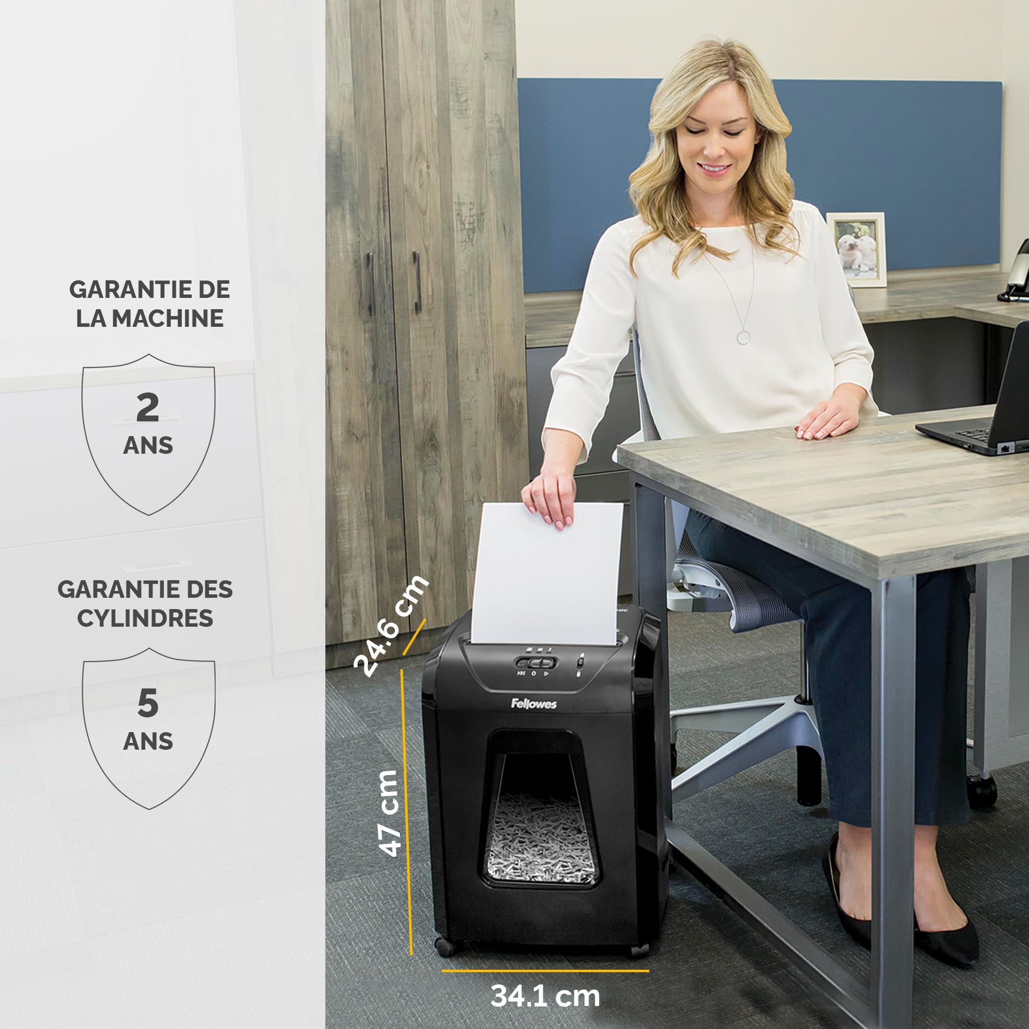 fellowes-12c-destructeur-de-documents-coupe-crois-e-12-feuilles-19l-noir image 7