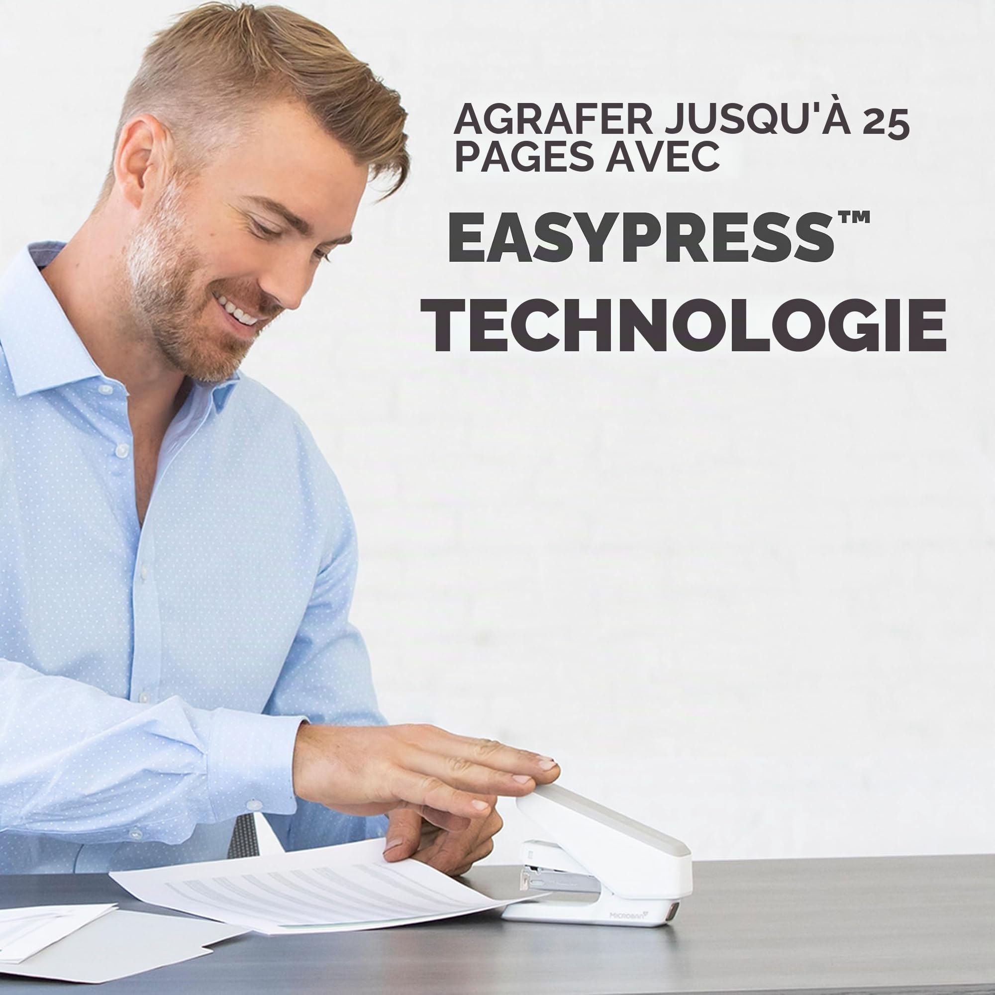 fellowes-lx840-easypress-agrafeuse-demi-bande-25-feuilles-blanc-24-6-26-6 image 2