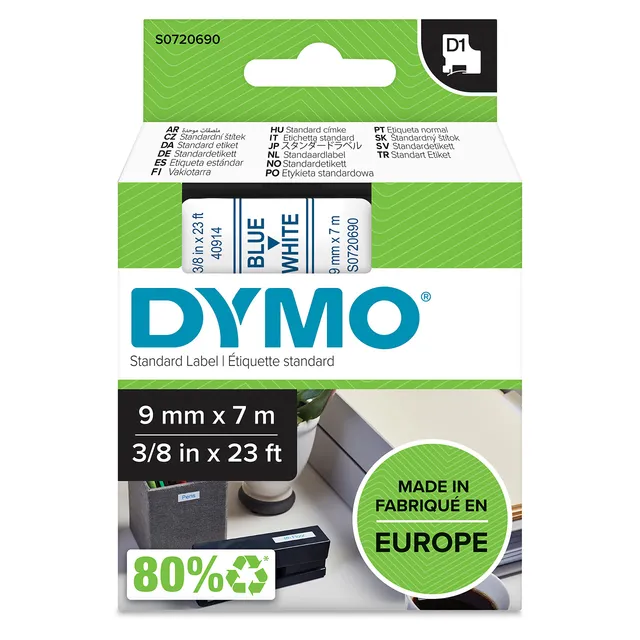 dymo-d1-tiquettes-autocollantes-ruban-polyester-12mm-compatibles-labelmanager image 1