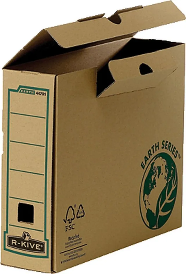 fellowes-bankers-box-earth-series-lot-20-bo-tes-archives-a4-80-mm-kraft-naturel image 1