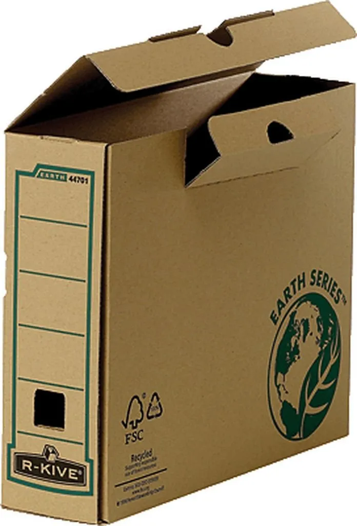fellowes-bankers-box-earth-series-lot-20-bo-tes-archives-a4-80-mm-kraft-naturel image 1