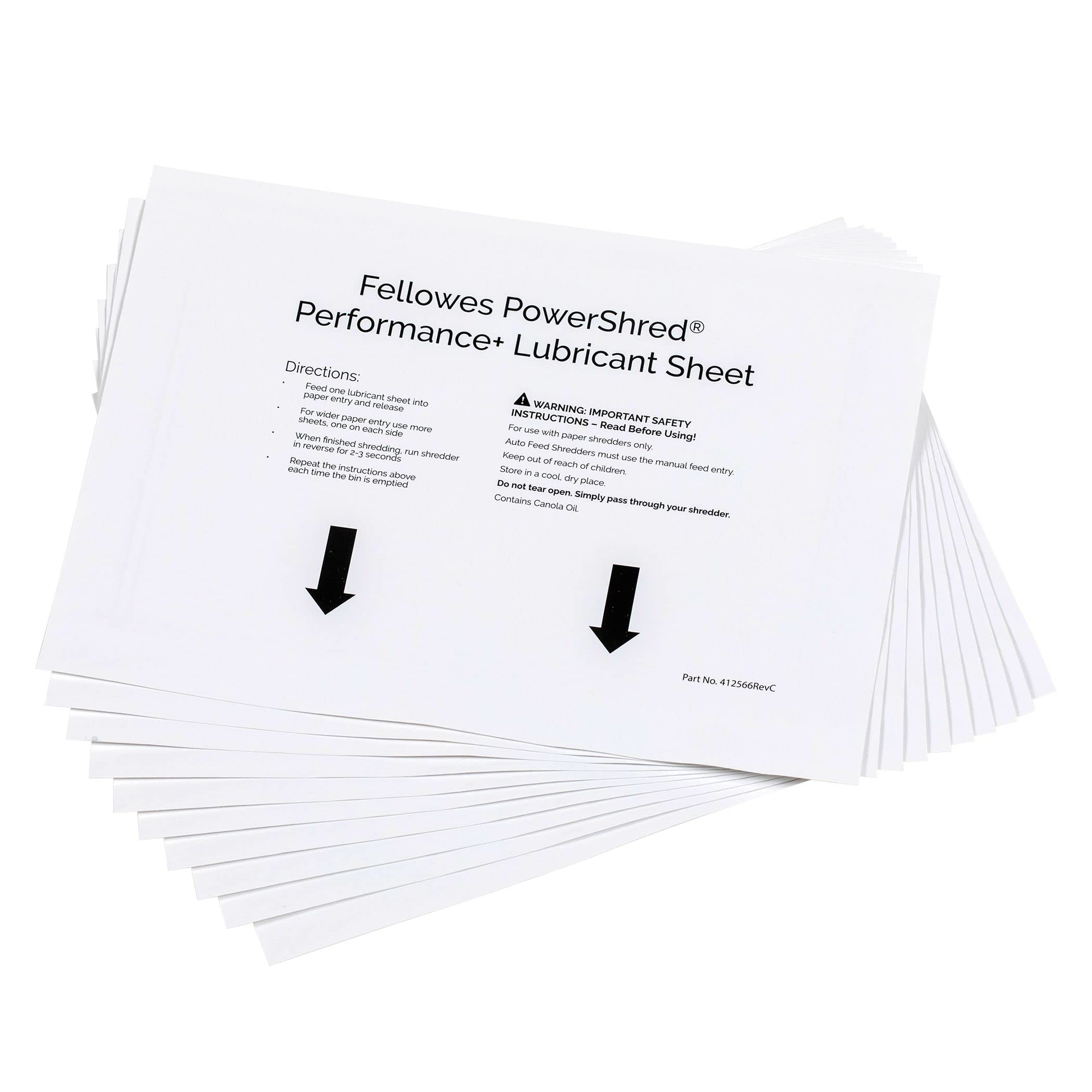 fellowes-lot-de-10-feuilles-lubrifiantes-pour-destructeur-coupe-crois-e-et-micro image 1