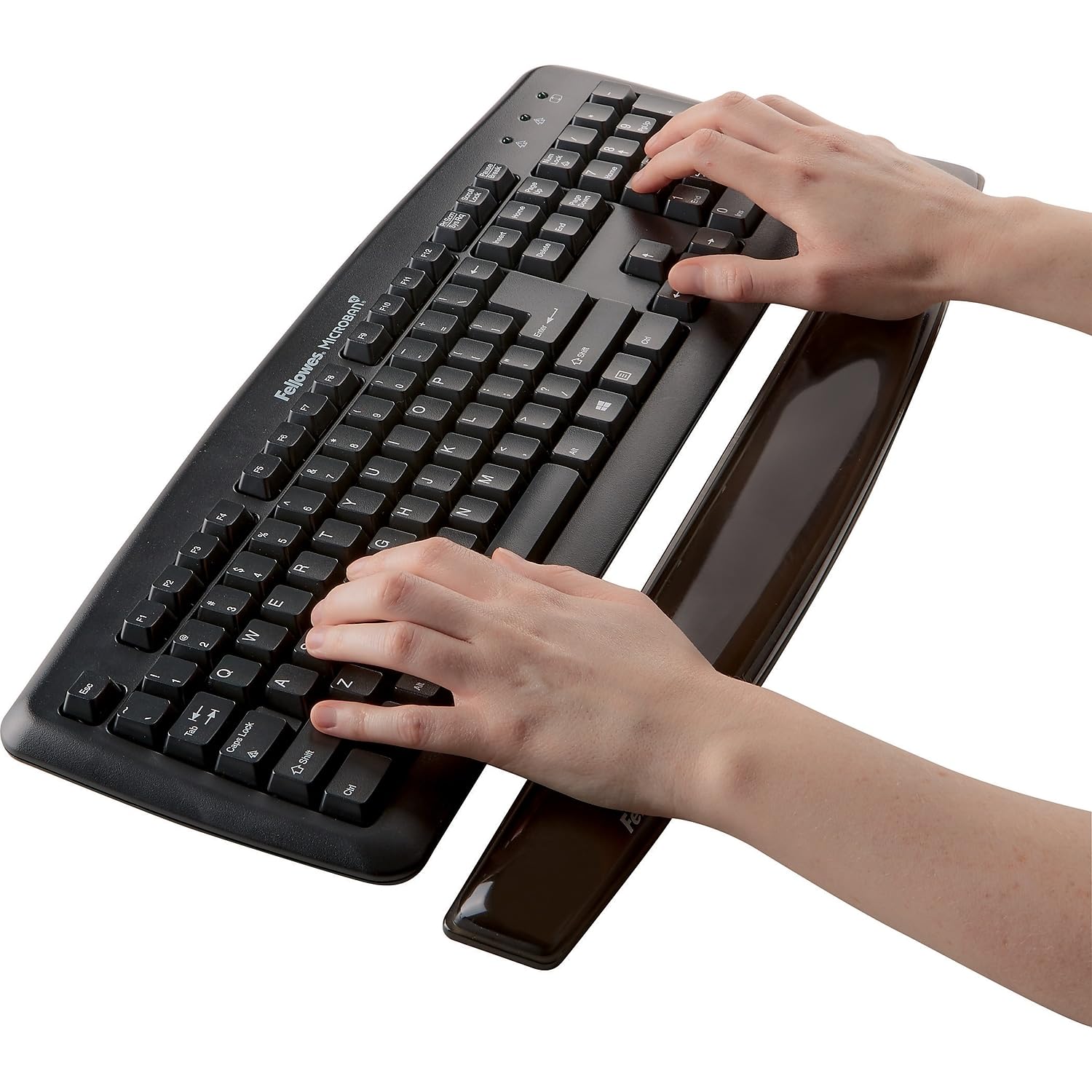 fellowes-9112201-repose-poignets-clavier-crystal-gel-ergonomique-noir-transparen image 2