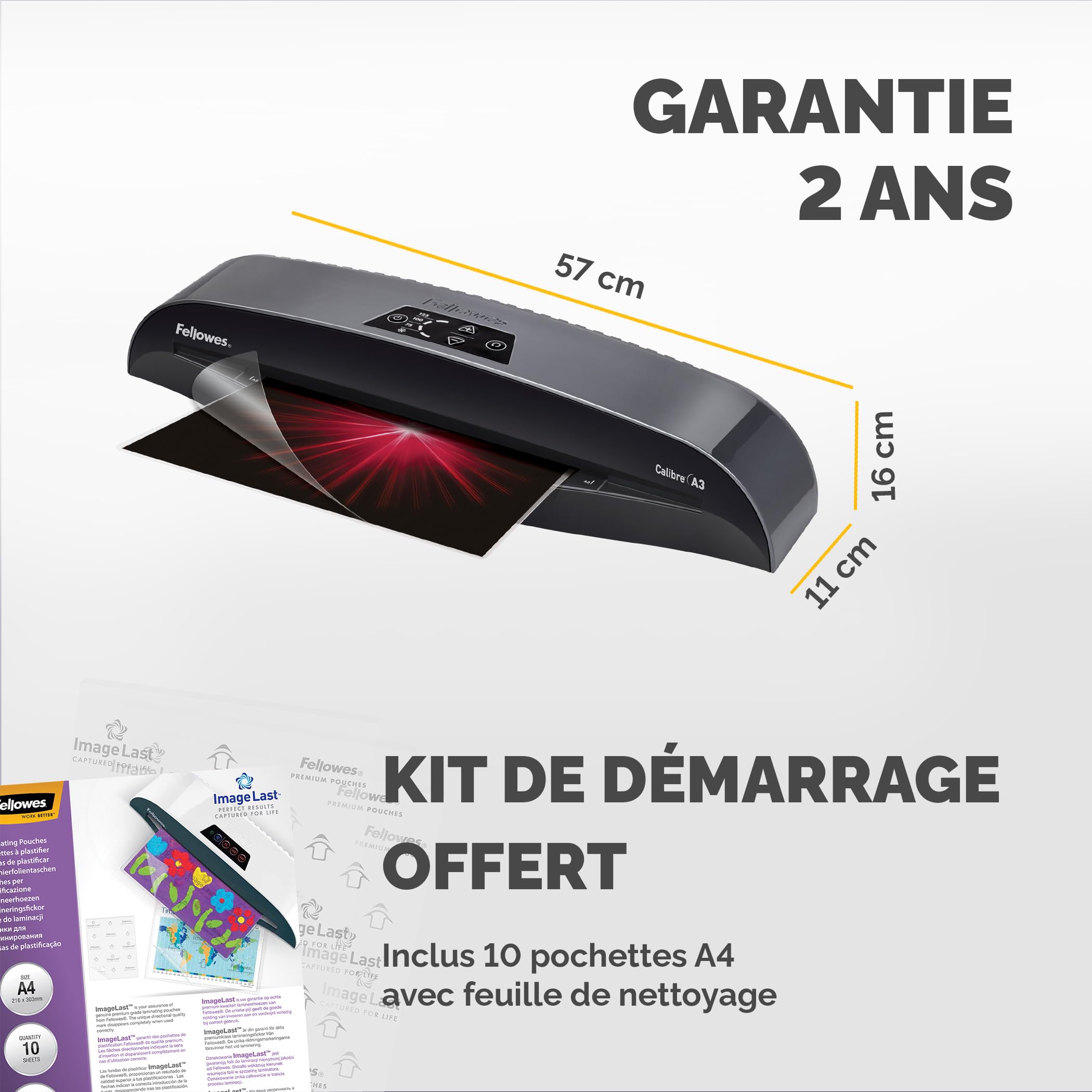 fellowes-5740201-plastifieuse-calibre-a3-80-125-microns-avec-10-pochettes image 8