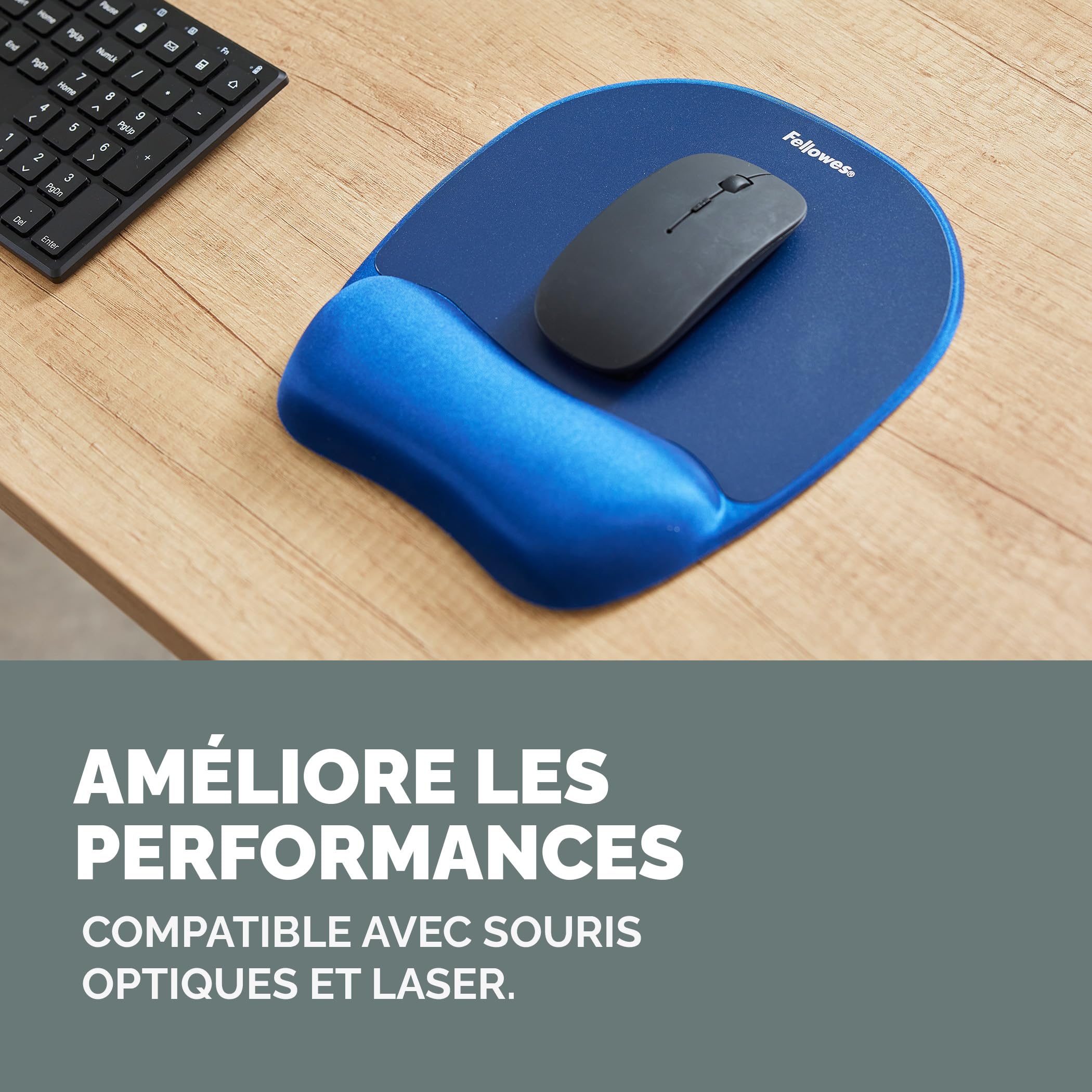 fellowes-everyday-tapis-de-souris-ergonomique-avec-repose-poignet-bleu image 5