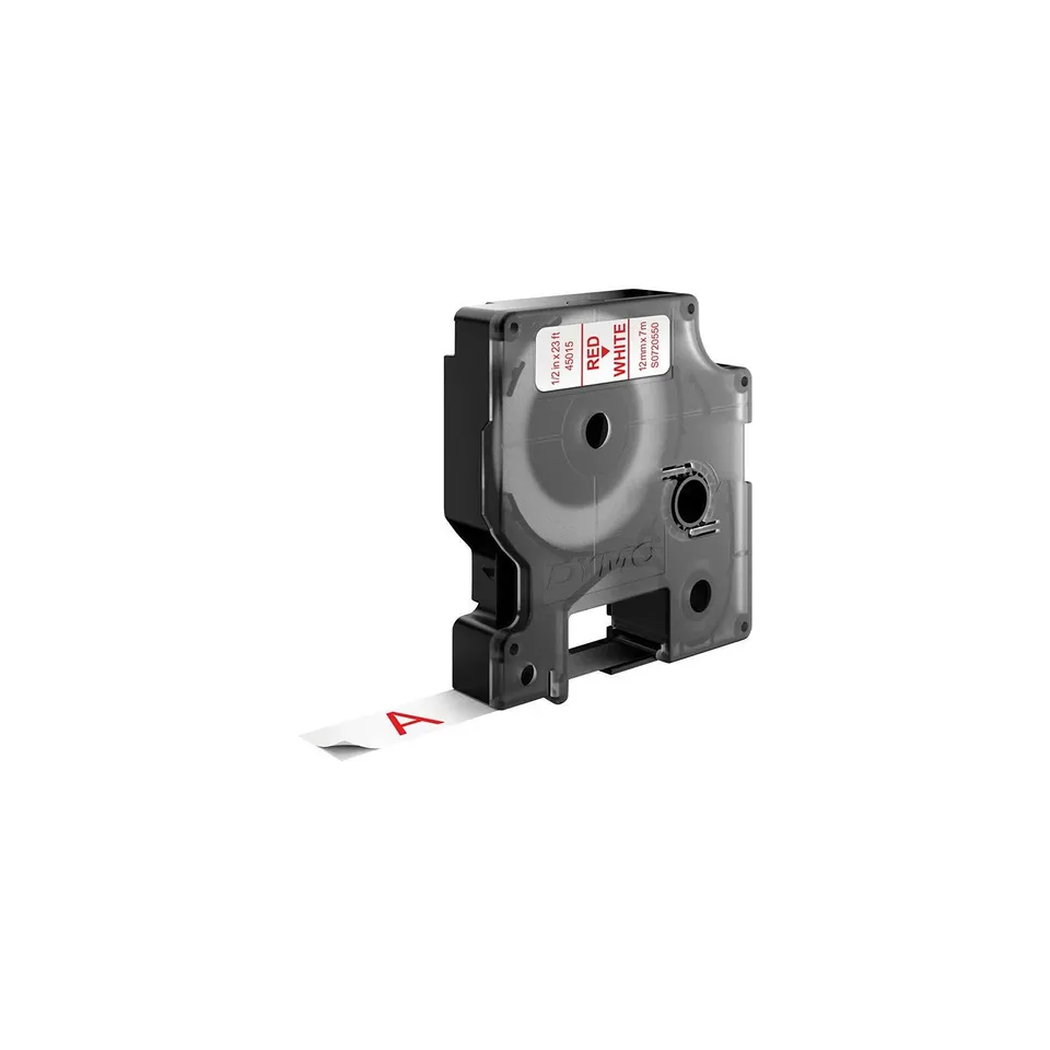 dymo-d1-ruban-encreur-45015-12-mm-x-7-m-blanc-criture-rouge-pour-labelmanager image 1