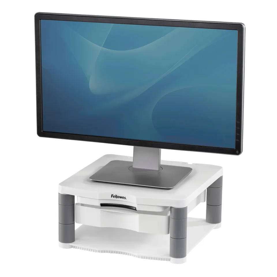 fellowes-91713-support-moniteur-ergonomique-premium-plus-gris-clair-21-r-glable image 1
