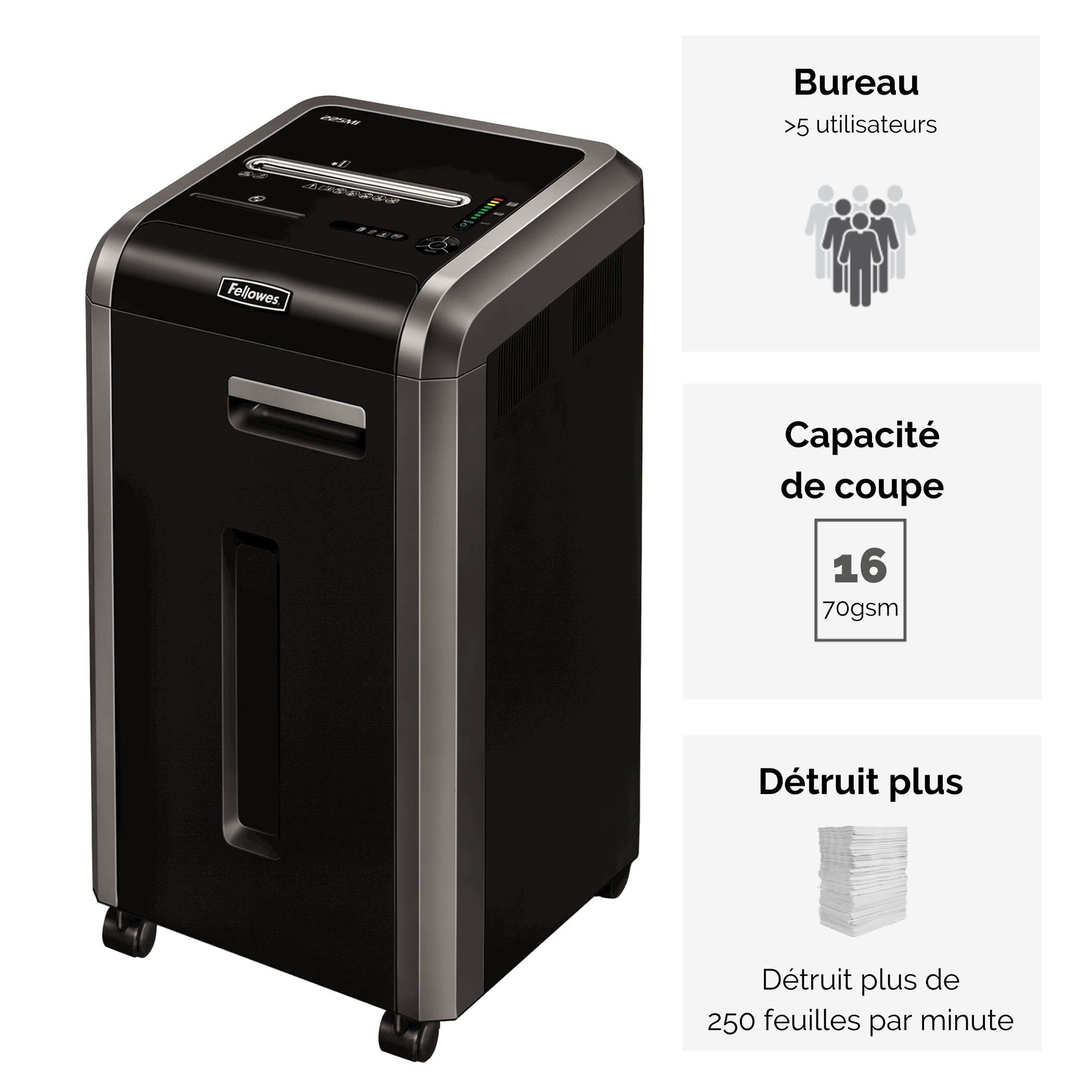 fellowes-powershred-225mi-destructeur-de-documents-microshred-14-feuilles-noir image 3