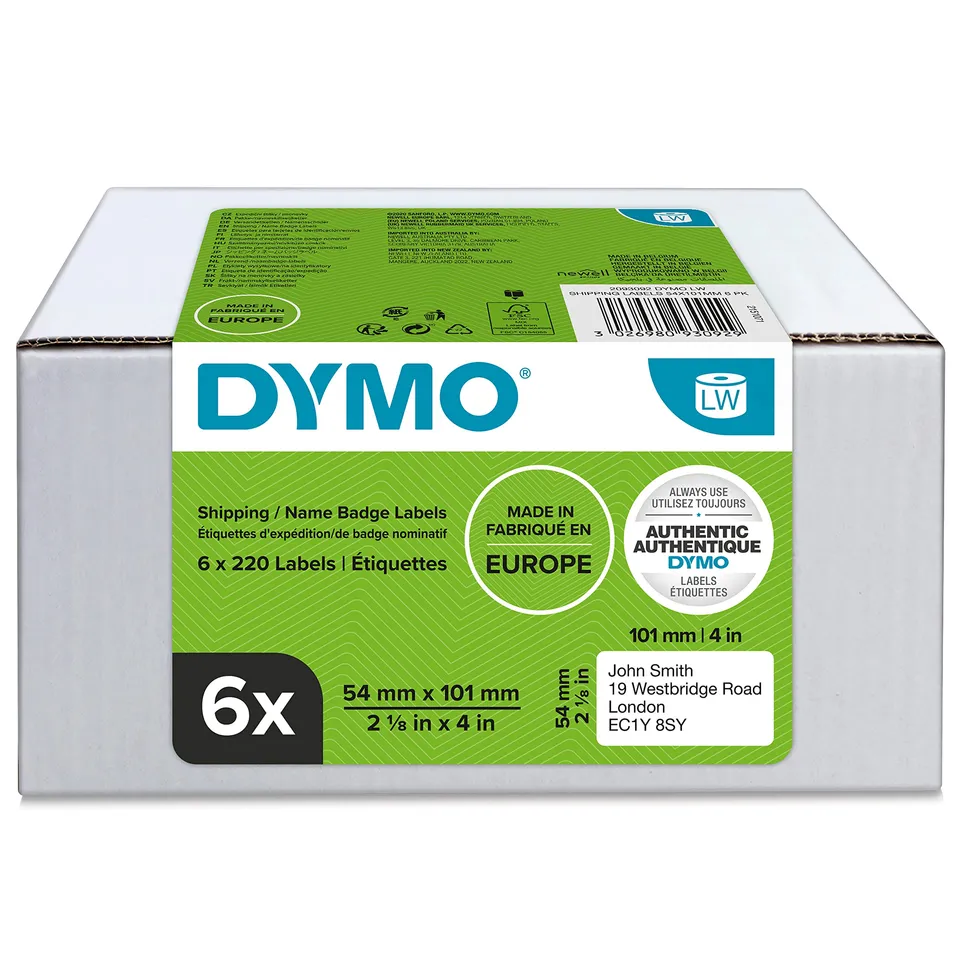 dymo-labelwriter-tiquettes-exp-dition-54-x-101-mm-rouleau-de-220-2 image 1