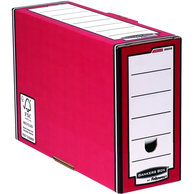 fellowes-premium-bo-te-archive-127-mm-rouge-lot-de-10 image 1