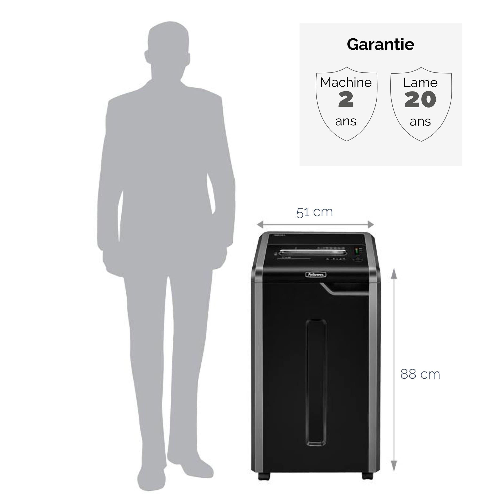 fellowes-powershred-325ci-destructeur-coupe-crois-e-p-4-22-24-feuilles-noir image 6