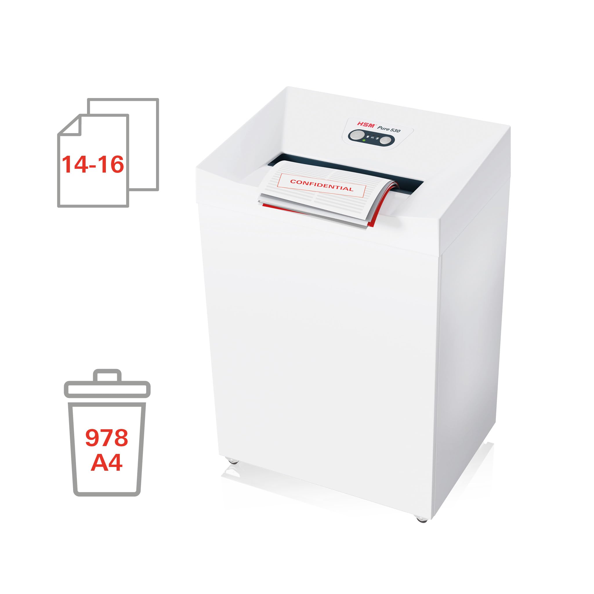 hsm-pure-530-destructeur-de-documents-coupe-particules-p-4-16-feuilles-80-l image 3