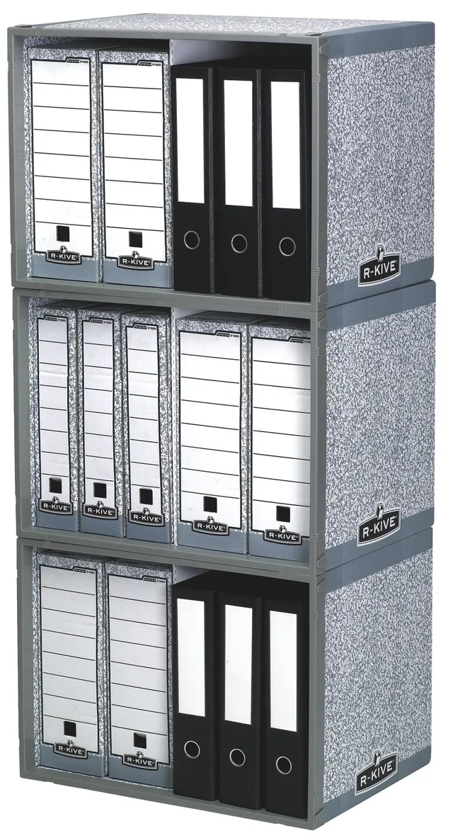 fellowes-bankers-box-system-stax-modules-de-classement-gris-lot-de-5 image 1