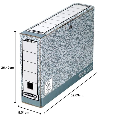 fellowes-bankers-box-system-1080001-bo-te-archives-a4-dos-8-cm-grise-montage-aut image 7
