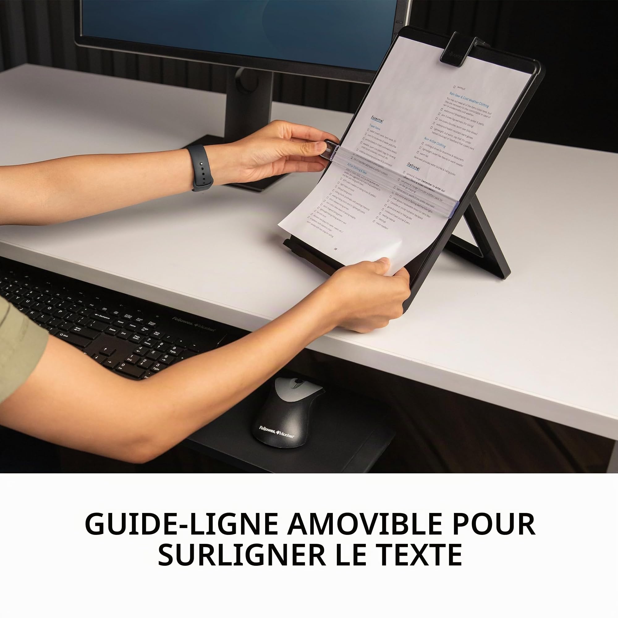 fellowes-porte-copies-chevalet-avec-guide-lignes-et-pince-documents-jusqu-125-fe image 4