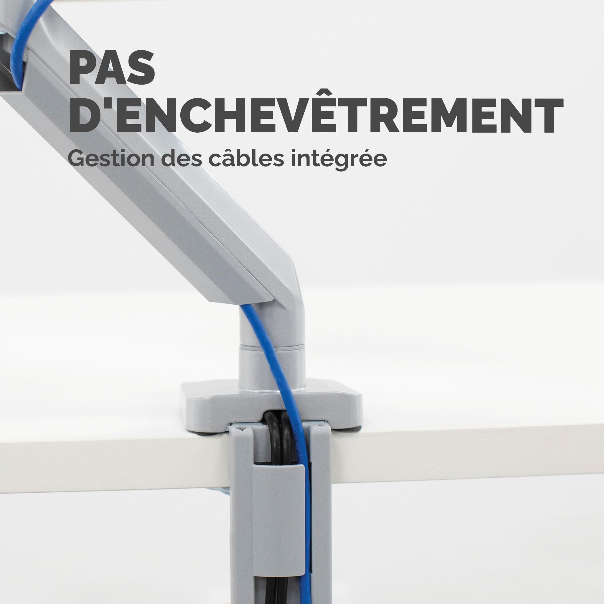 fellowes-platinum-series-bras-porte-cran-simple-argent-jusqu-32-avec-2-ports-usb image 7