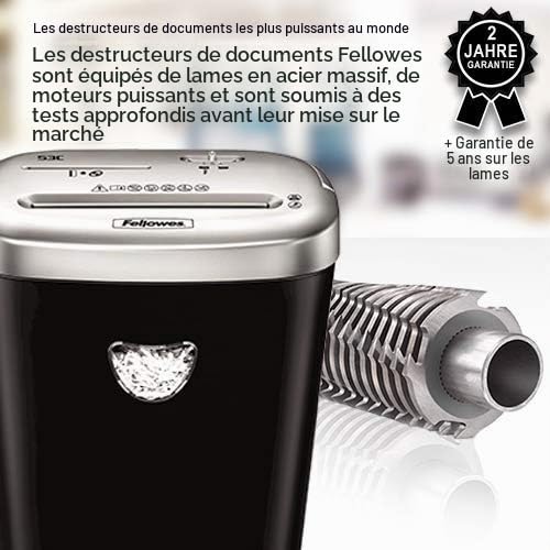 fellowes-53c-destructeur-de-documents-coupe-crois-e-10-feuilles-23-l-din-p-4-noi image 5