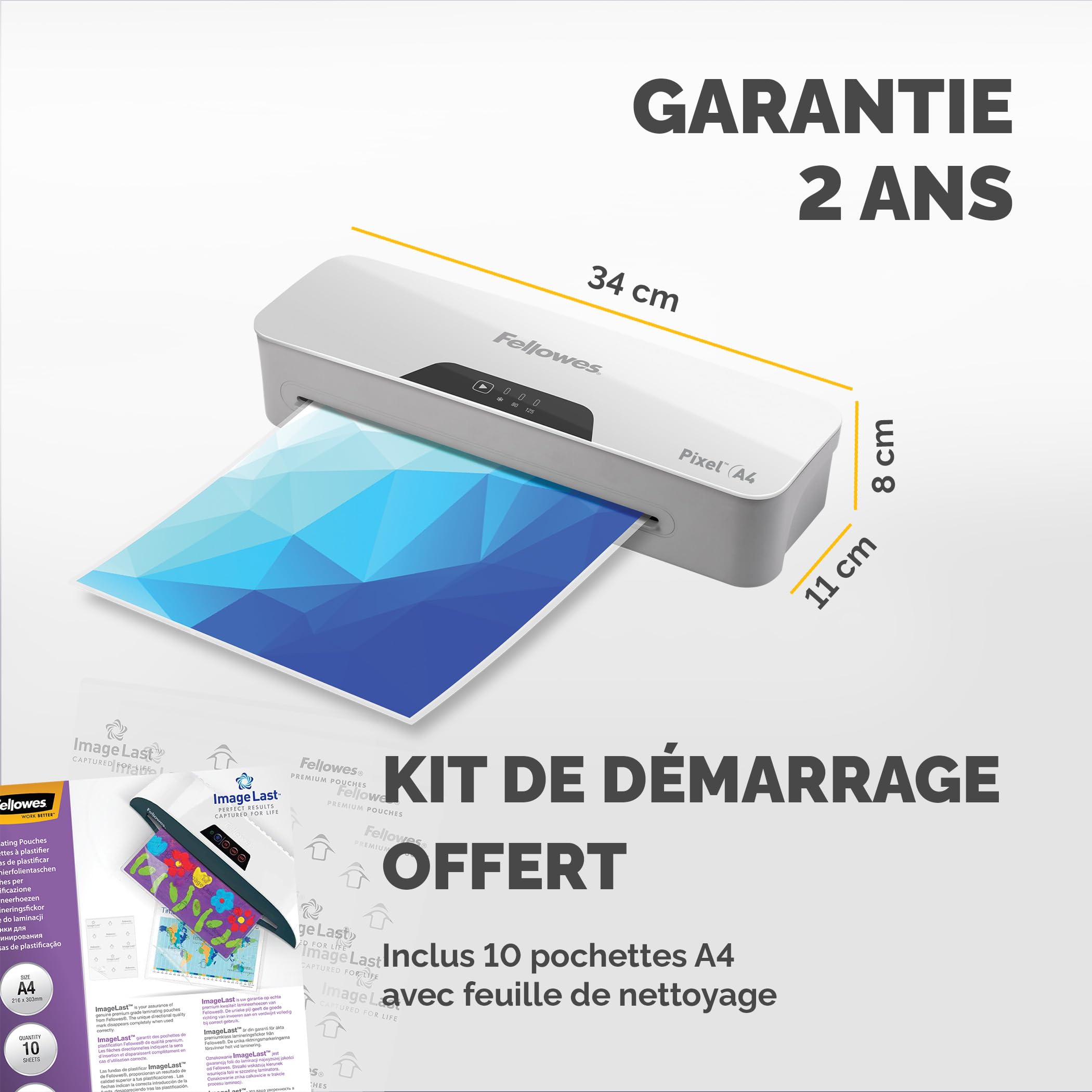fellowes-pixel-plastifieuse-a4-125-microns-10-pochettes image 8