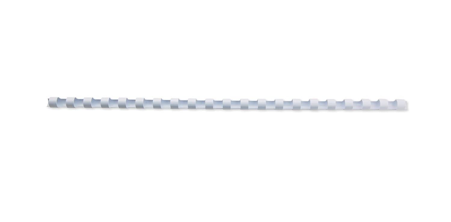 fellowes-32838-anneaux-plastique-dos-rond-21-anneaux-6-mm-blanc-x100 image 1