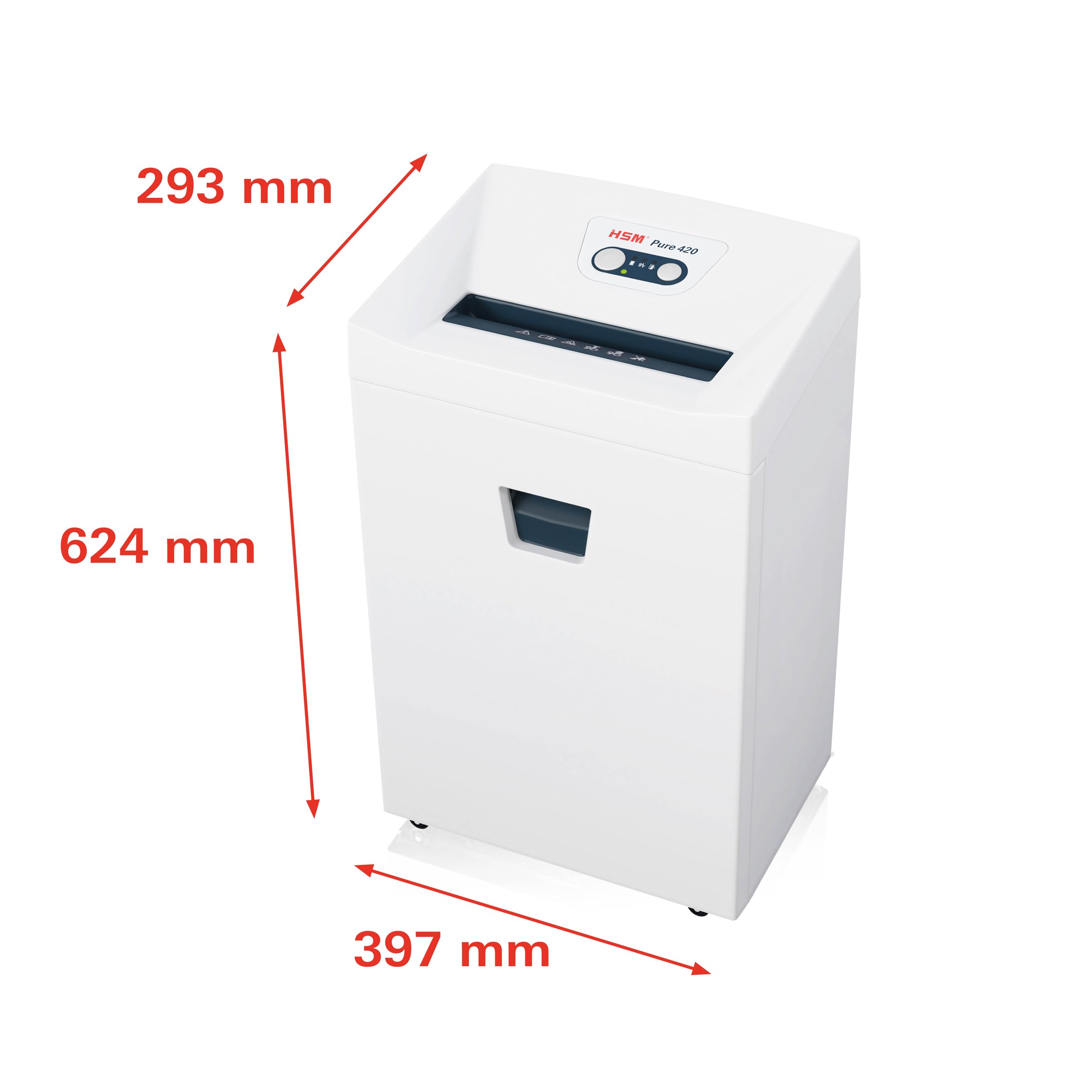 hsm-pure-420-destructeur-de-documents-p-4-coupe-particules-15-feuilles-35-l image 2