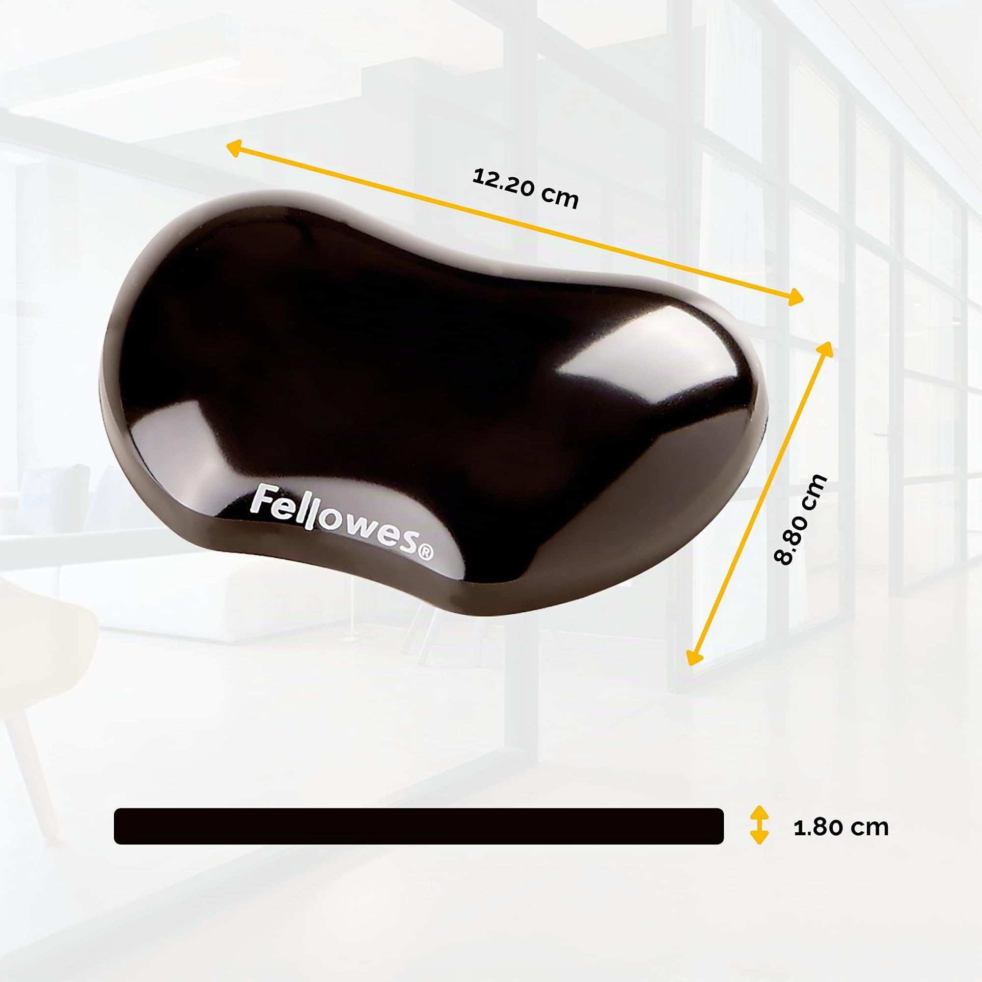 fellowes-crystal-gel-9112301-mini-repose-poignet-souris-noir-transparent image 4