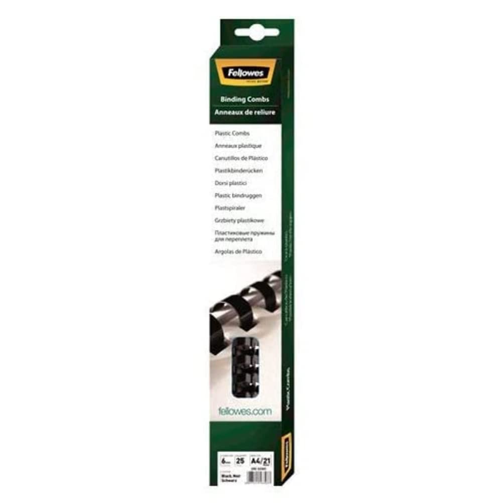 fellowes-anneaux-plastiques-10-mm-noir-pour-dossier-41-55-pages-pack-de-25 image 2