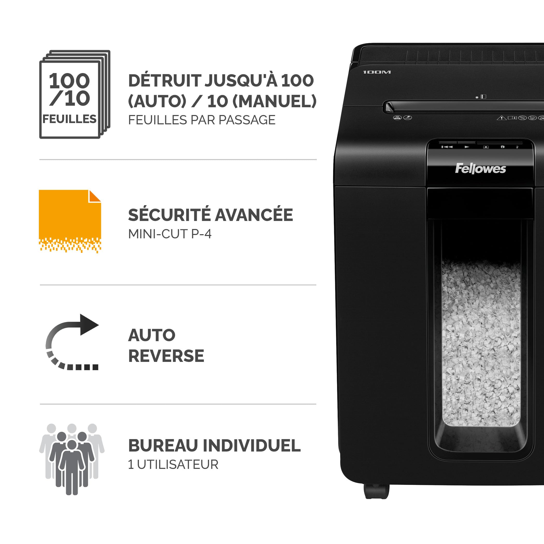 fellowes-automax-100m-destructeur-automatique-micro-cut-100-feuilles image 2