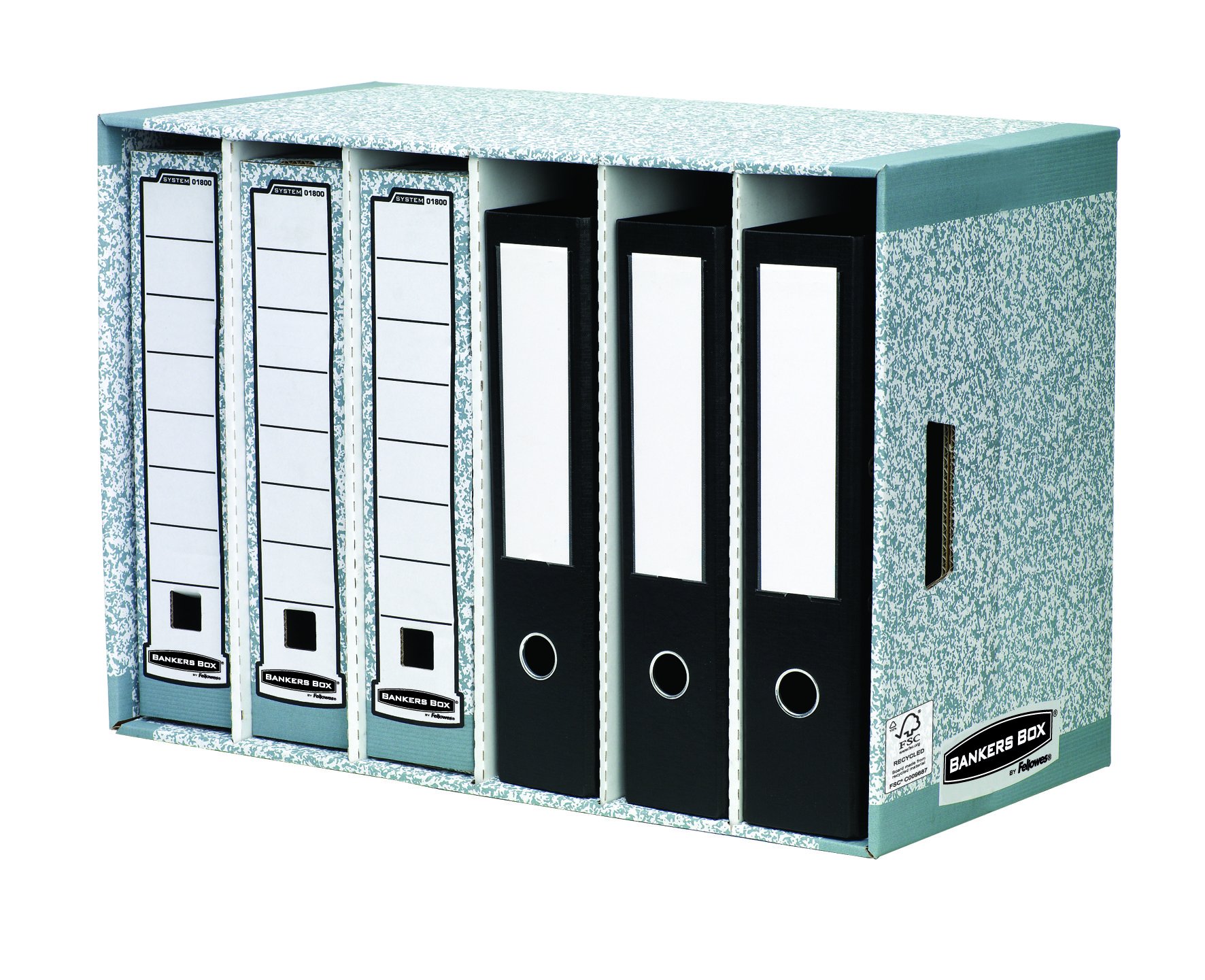 fellowes-bankers-box-system-modules-de-classement-gris-6-compartiments image 2