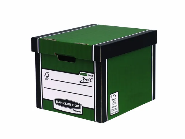 fellowes-bankers-box-presto-bo-tes-archives-vert-lot-de-10-a4 image 1